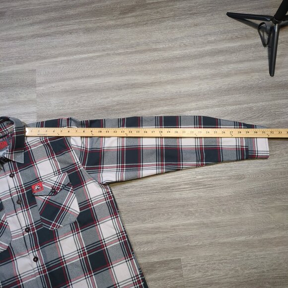 Dixxon Flannel Company Men's Medium The Boss Kindig-It Plaid Flannel Shirt Red - Picture 9 of 9